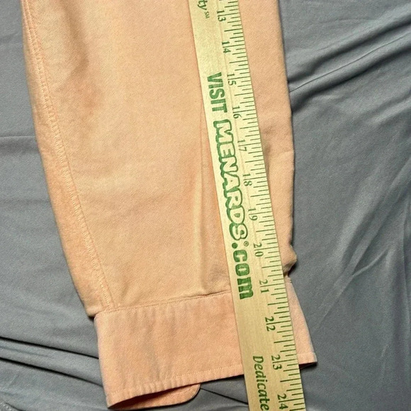 Ralph Lauren Yarmouth Cotton Long Sleeve Button Down Shirt Peach Color Pastel - Picture 8 of 8
